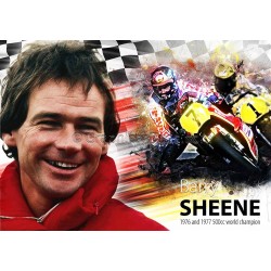 Barry Sheene Motorsport Legend, Classic Superbike Champion A4 Print