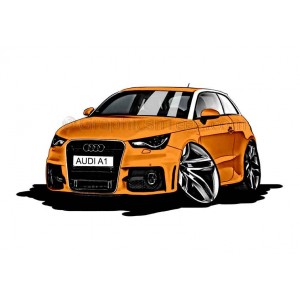 Audi A1 Cartoon Caricature