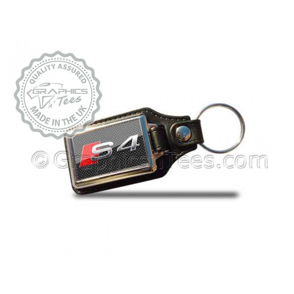 1991-2019 AUDI S4 S-4 CHROME METAL FACTORY ISSUED KEYCHAIN KEYRING NEW RARE