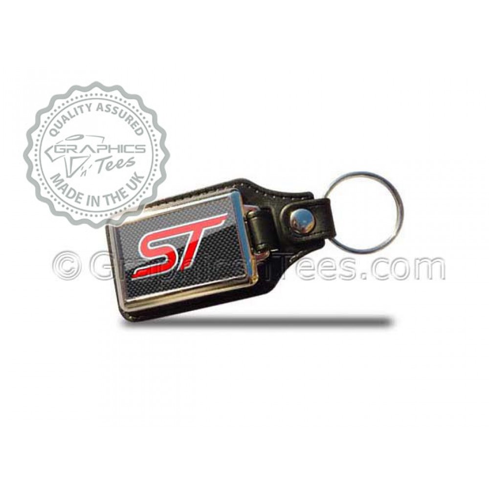 Ford Focus Fiesta ST Carbon Fiber Logo Keyring Keychain Keyfob St150 St225 St180 