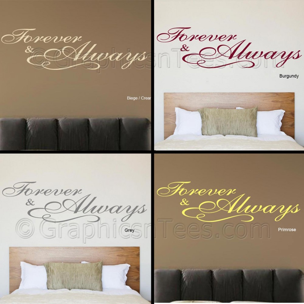 "Family Forever For Always" Vinyl Wall Art Decal – Quote Sticker For Living Room