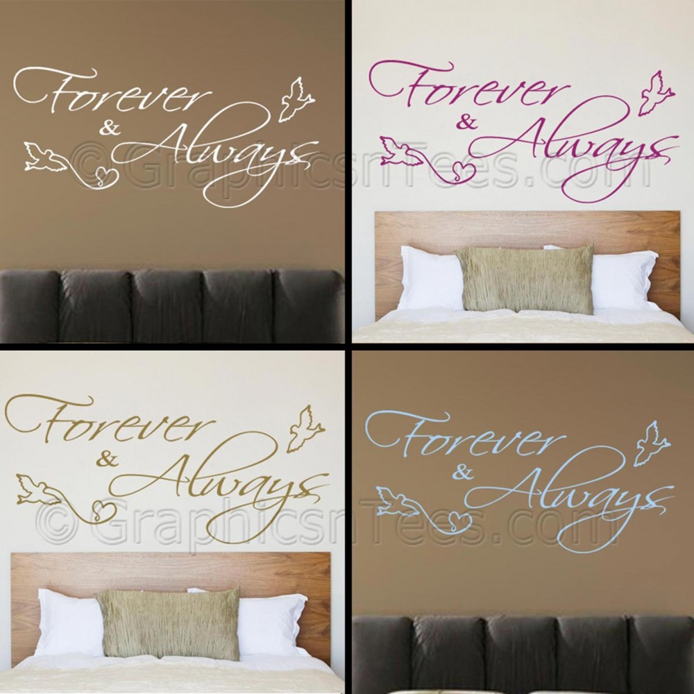 Bedroom Wall Art : Forever and Always Bedroom Wall Sticker ...