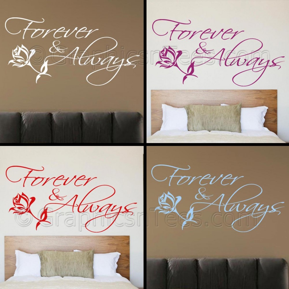  Bedroom  Wall  Art Forever and Always Bedroom  Wall  Sticker  