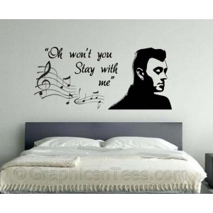 Sam Smith Stay With Me Song Lyrics, Romantic Bedroom Wall Quote Vinyl Mural Decal