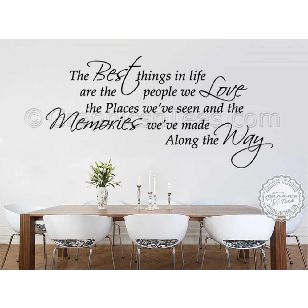 Best Things In Life, Inspirational Family Wall Sticker ...