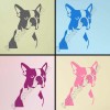 Boston Terrier Dog Wall Sticker, Home Mural Vinyl Wall Art Decor Decal