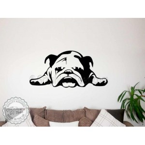 British Bulldog Puppy, English Bulldog, Wall Sticker, Vinyl Mural Decal