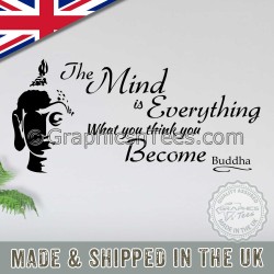 The Mind Is Everything Buddha Inspirational Wall Sticker Quote Decor Decal