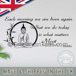 Each Morning We Are Born Again,Buddha Inspirational Quote, Motivational Wall Sticker