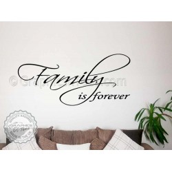 Family is Forever Quote Inspirational Family Wall Art Sticker Home Decor Decal