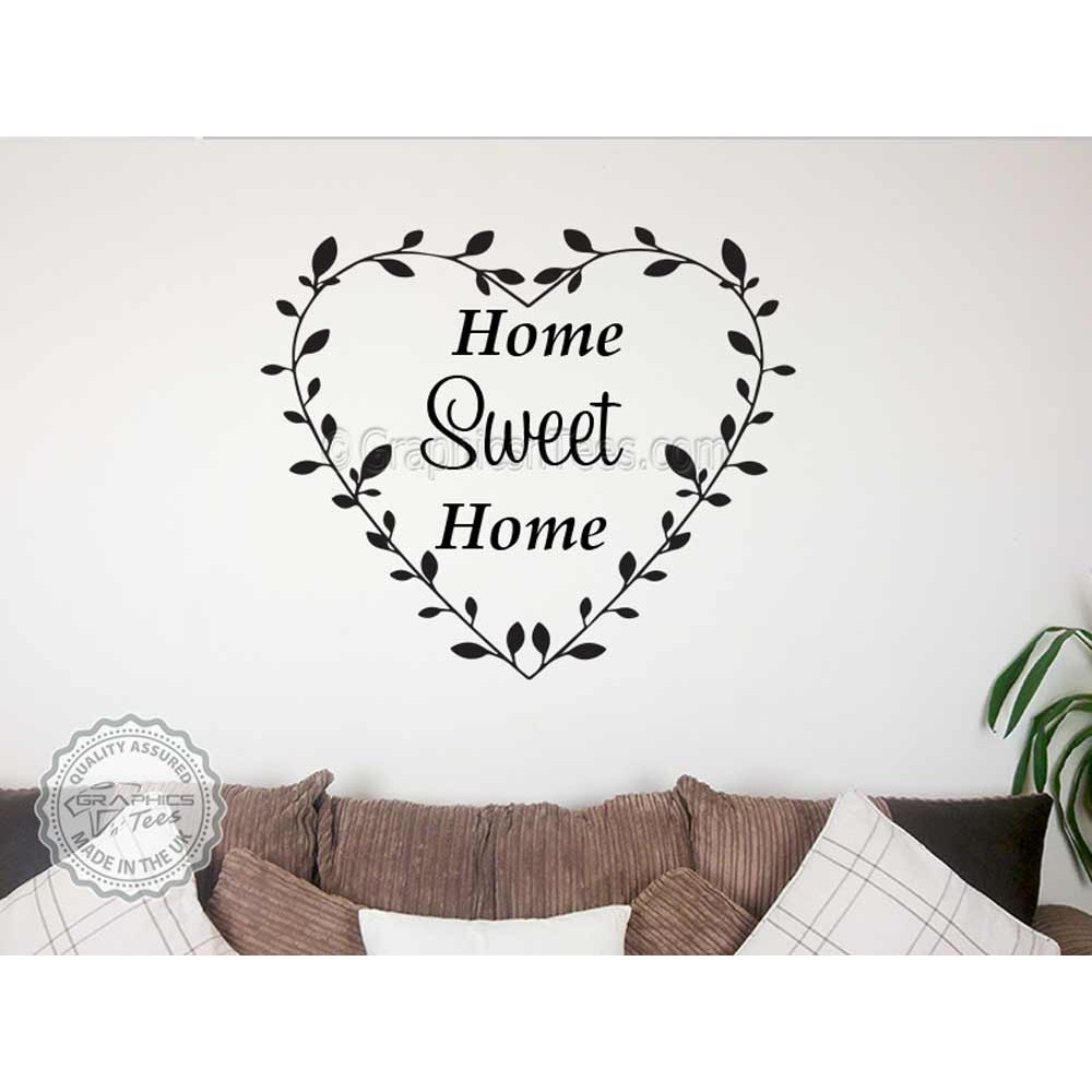 Home Sweet Home welcome family Quote Wall Stickers bedroom lounge Decals DIY