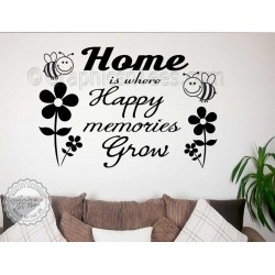 Happy Memories inspirational Family Wall Art Sticker Quote Home Vinyl Decor Decal