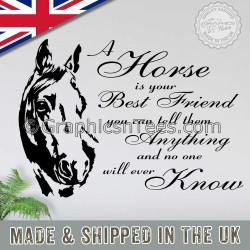 A Horse Is Your Best Friend Wall Stickers Equestrian Quotes Home Wall Art Decor Decals