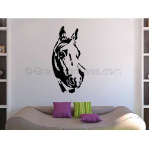 Horse Wall Stickers Boy Girls Bedroom Playroom Lounge Home Mural Decal