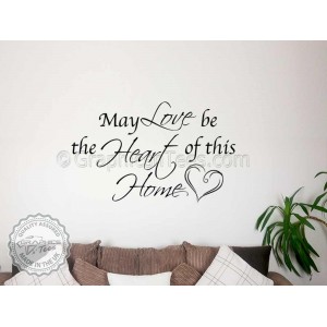 Love Be The Heart Of Home Inspirational Family Wall Sticker Quote Vinyl Mural Decor Decal