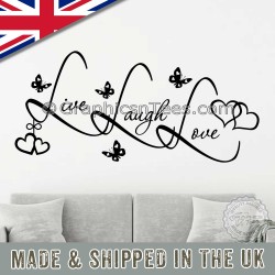 Inspriational Family Wall Sticker Live Laugh Love Home Wall Quote Decor Decal