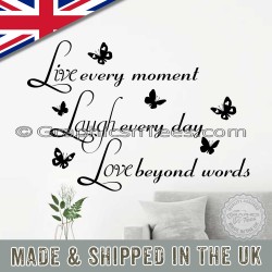 Live Laugh Love Inspriational Family Wall Sticker Home Wall Quote Decor Decal