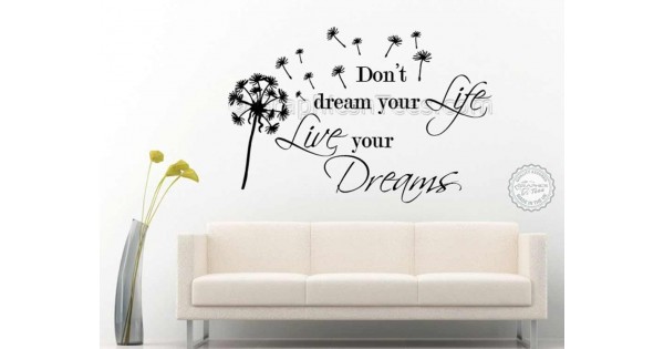 Autocollant Mural Citation "Don't Dream Your Life..." - JustStickIt - Neuf