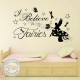 Fairy Wall Stickers I believe in Fairies Bedroom Nursery Wall Sticker Quote with Butterflies