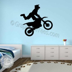 Motocross Wall Stickers Dirt Bike Freestyle Motox Wall Decor Decals - 01