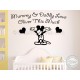 Personalised Mickey Mouse Nursery Bedroom Wall Sticker Decor Decal Mummy & Daddy Love You