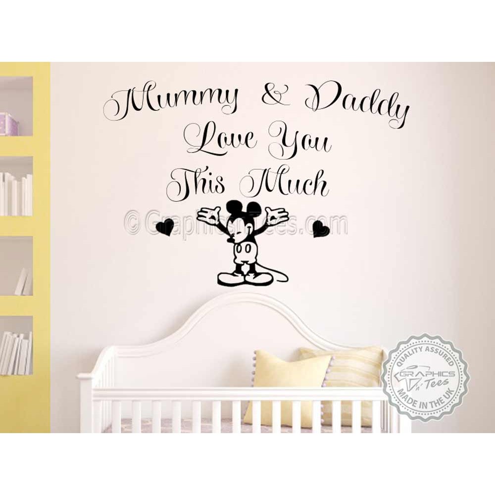 Mickey Mouse Nursery Wall Sticker Bedroom Decor Decal Mummy