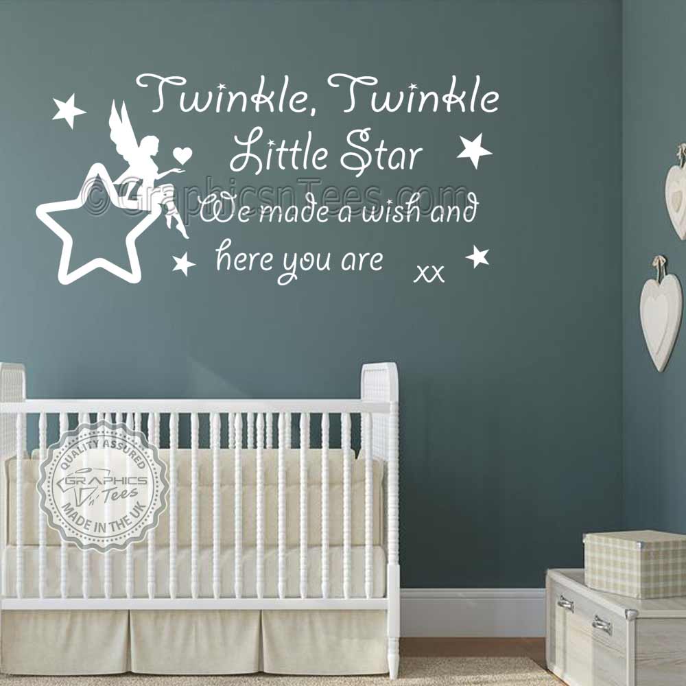 Twinkle Twinkle Little Star Wall Stickers Baby Boys Girls Bedroom