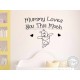 Nursery Wall Sticker, Winnie The Pooh Bedroom Wall Quote Decor Decal Mummy Loves You
