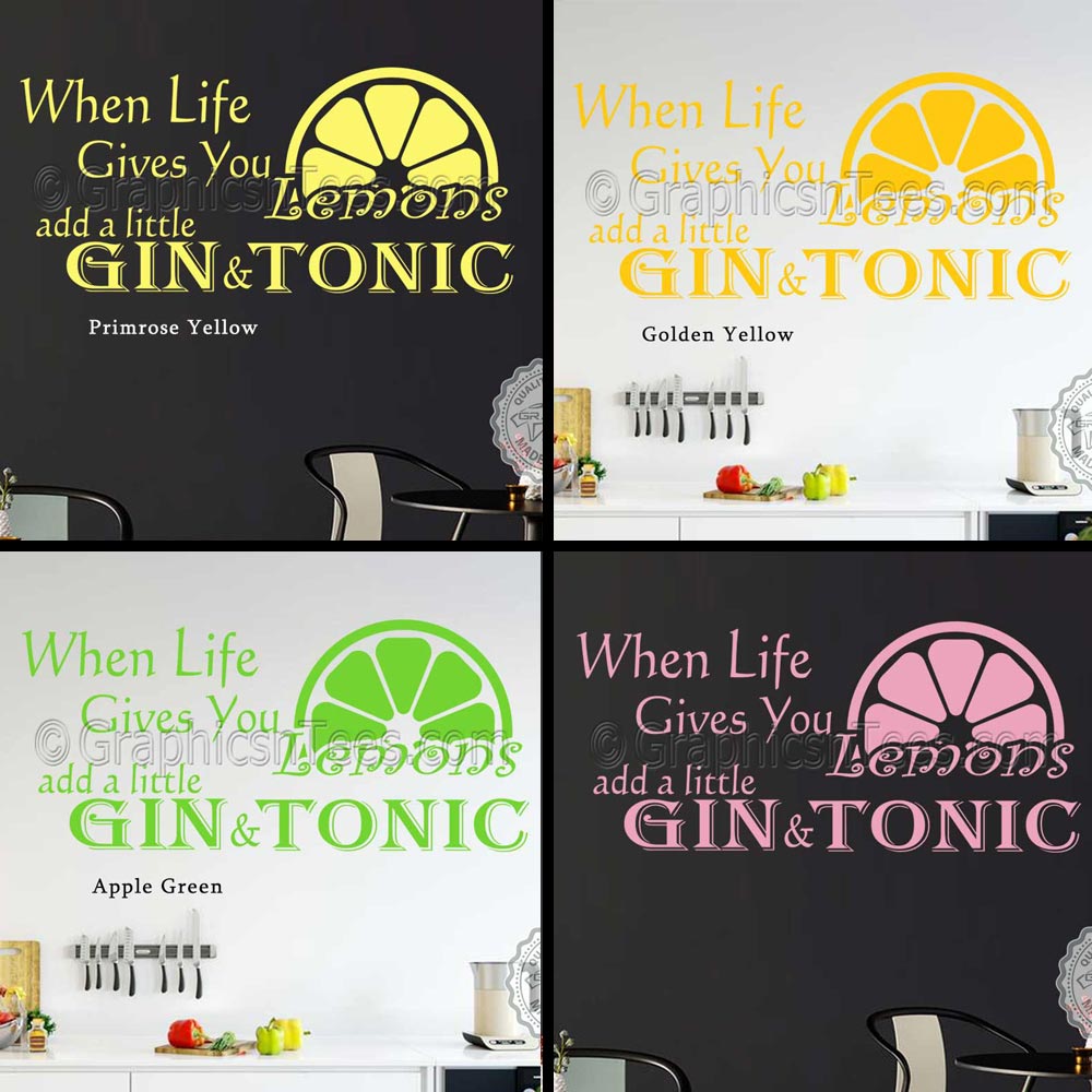 Wandtattoos & Wandbilder make Gin and Tonic Funny Quote ...