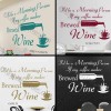 Funny Kitchen Wall Stickers Fun Wine Quote Decor Decals