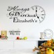 It's Always Gin O'Clock Wall Sticker Quote Personalised Funny Home Wall Decor Decal