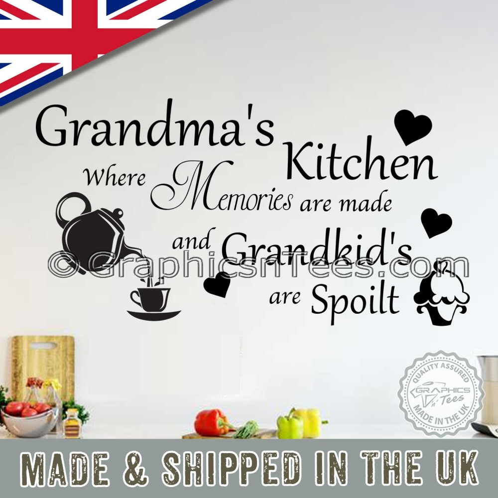 Memories And Meals Are Made Here Kitchen Wall Art Decal Sticker Heart Of Home