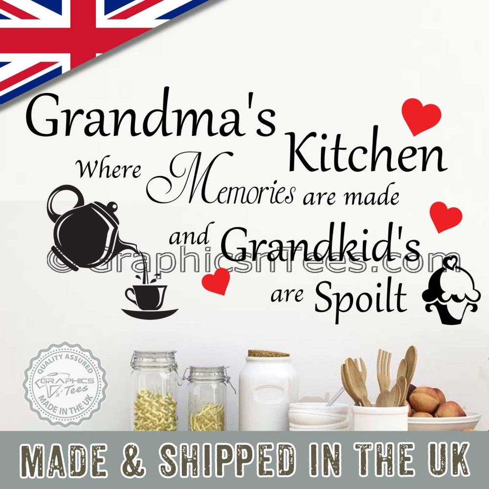 Grandma S Kitchen Wall Stickers Memories Are Made Family Quote