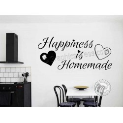 Happiness is Homemade, Kitchen Dining Room  Home Family Wall Sticker Quote 
