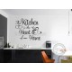 Kitchen Is The Heart Of Our Home with Heart and Coffee Cup Family Wall Sticker, Kitchen Dining Room