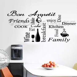 Kitchen Wall Sticker Montage Word Collage Kitchen Quotes Decor Decal
