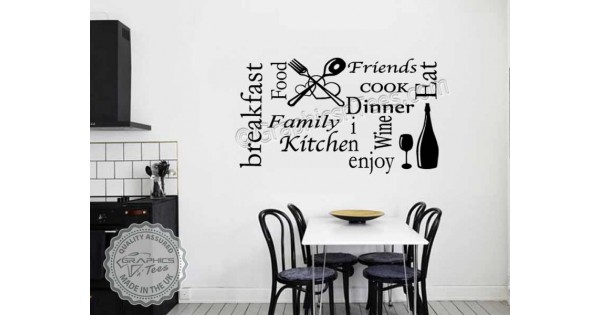 family kitchen wall stickers