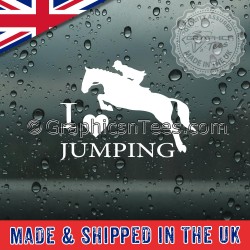 I Love Jumping Horse Box Stickers Car Bumper Window Body Graphic Decals