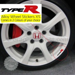 Honda Type-R Alloy Wheel Decal Stickers (2 Colour Option)