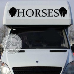 Horse Box Vinyl Graphic Decals Horses Trailer Van Stickers - 1