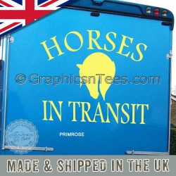 Horse Box Stickers Horses In Transit Trailer Vinyl Graphic Decals - 03