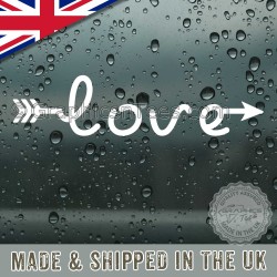 Love Island Car Stickers Arrow Bumper Window Graphic Decals - 17 Colours Choices