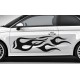 Flames Custom Car Stickers Vinyl Graphic Decals x 2 - Large