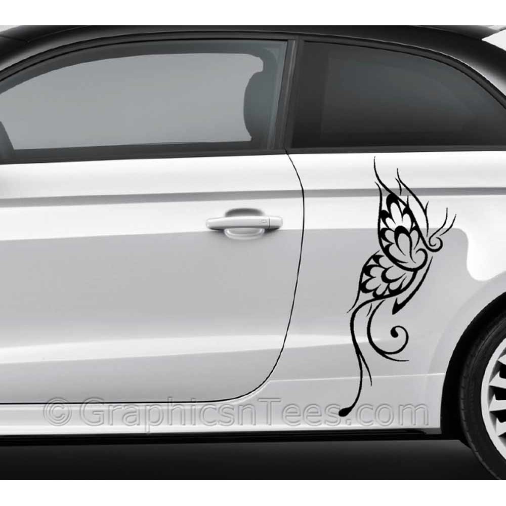 Car Graphics : Tribal Butterfly Car Sticker, Custom Graphic Decal ...