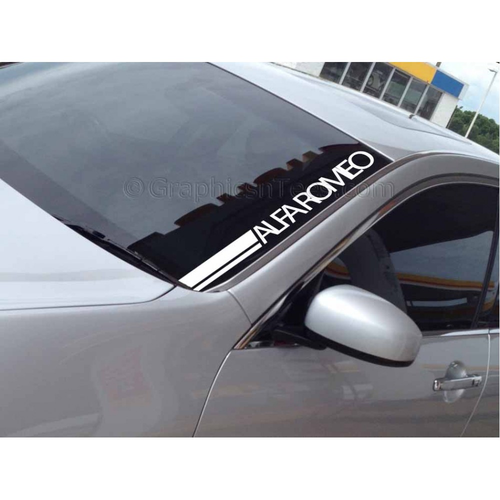 Alfa Romeo Myth Side Graphic Stickers – Flanked Stripes Kit 2 Bands Multicolor