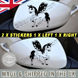 Unicorn Car Stickers Wing Mirror Bumper Car Body Vinyl Graphic Decals