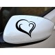 Heart  Wing Mirror, Bumper, Car Body Sticker - 01