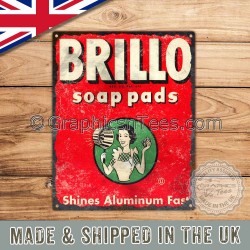 Brillo Soap Pads Vintage Metal Sign