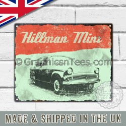 Hillman Minx Retro Vintage Metal Sign