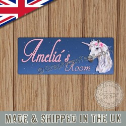 Personalised Unicorn Sign Bedroom Name Plate Aluminium Plaque Ideal Gift Idea 03